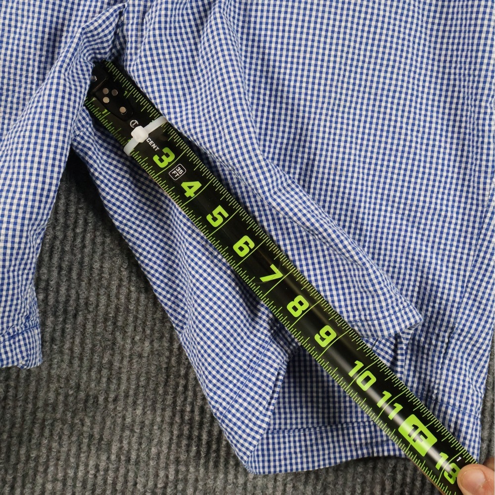 Polo Ralph Lauren Prospect Shorts Mens Size 34 Blue Gingham Seersucker Check Y2K - Picture 9 of 11